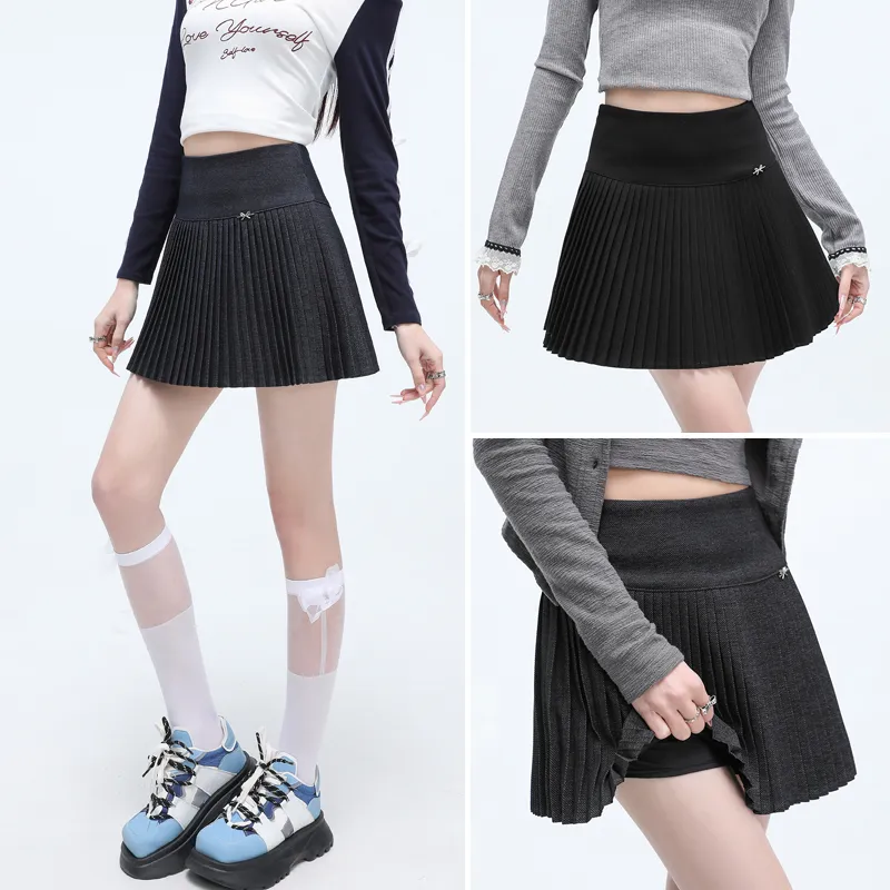 POPO.INFO Casual Short Skirts Women's Black-2