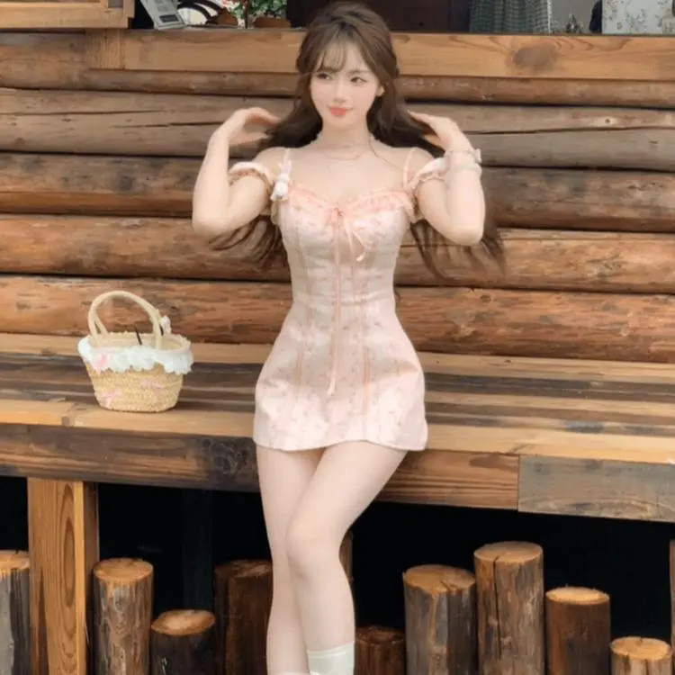 POPO.INFO Slip Dresses Women's Pink-3
