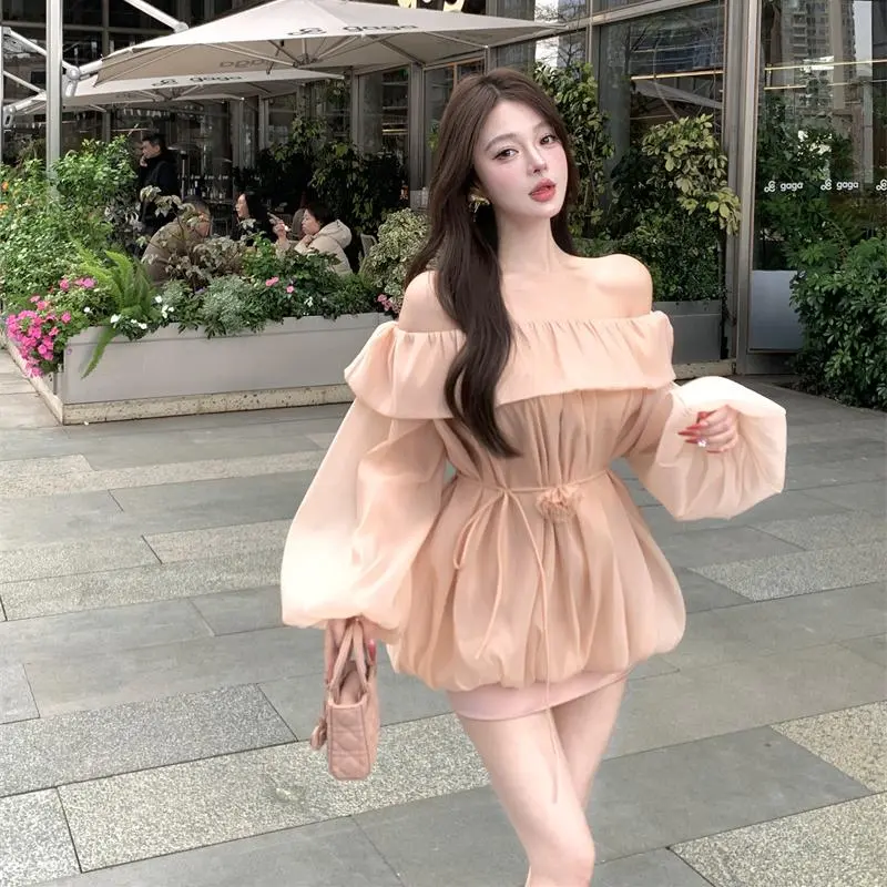 POPO.INFO Chiffon Shirt Women's Sweet Orange Color-5