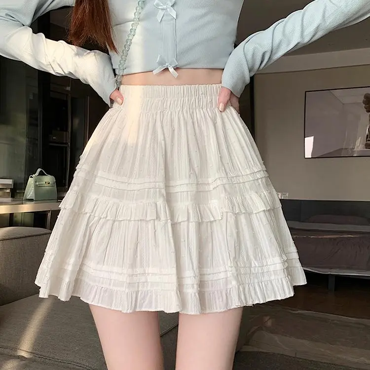 POPO.INFO Casual Short Skirts Women's White Moonlight-2