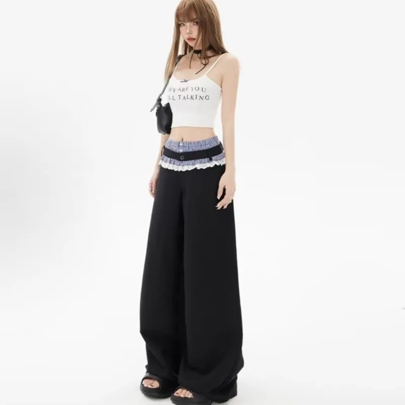 POPO.INFO Casual Pants Women's Black-4