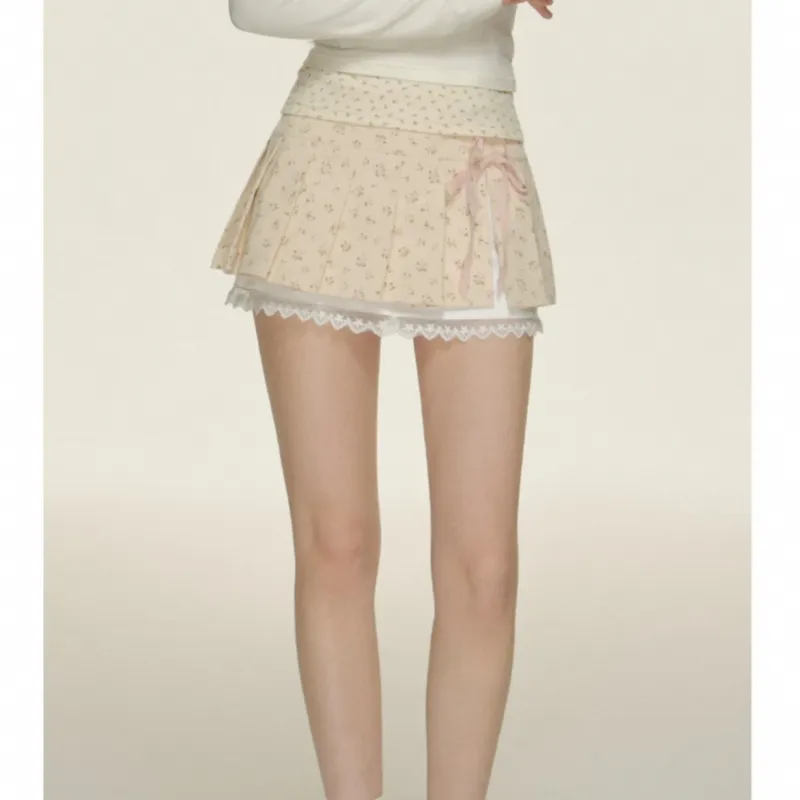 POPO.INFO Casual Short Skirts Women's Beige-5