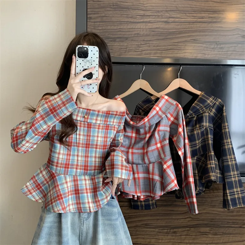 POPO.INFO Shirts Women's Red, Blue-5