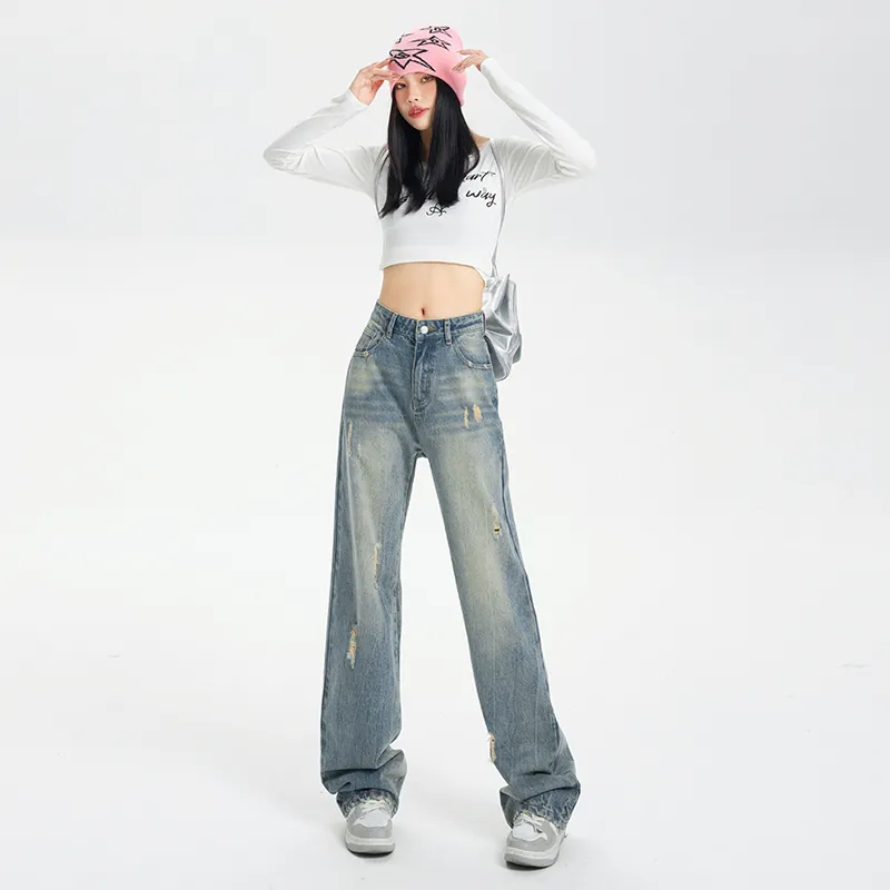 POPO.INFO Wide Leg Jeans Women's-2