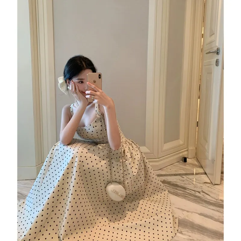 POPO.INFO Slip Dresses Women's Polka Dot-4
