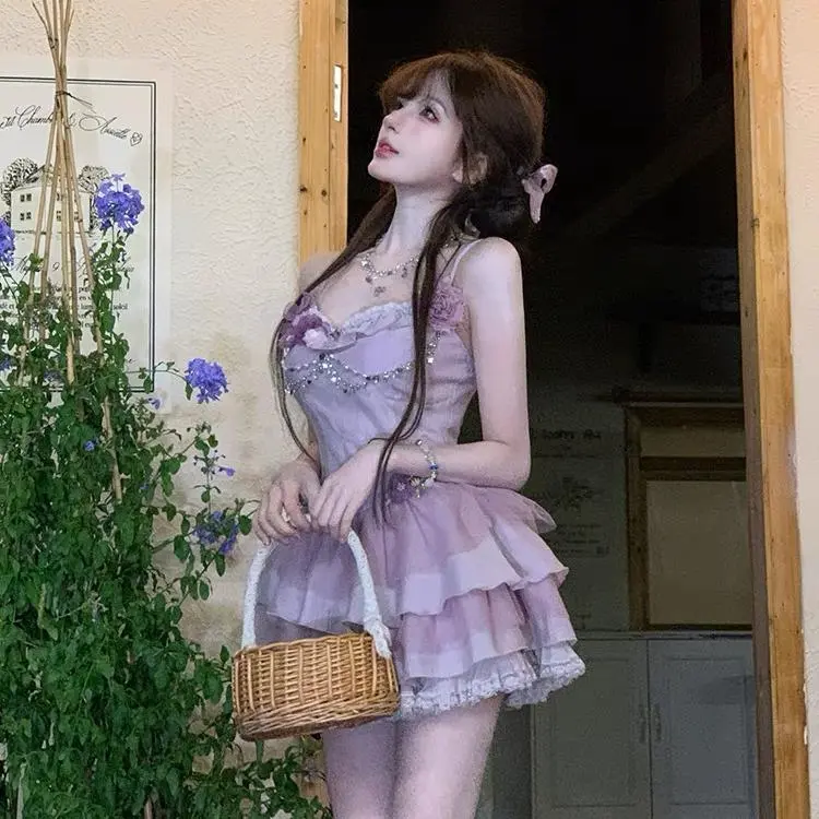 POPO.INFO Slip Dress Women's Romantic Purple-3