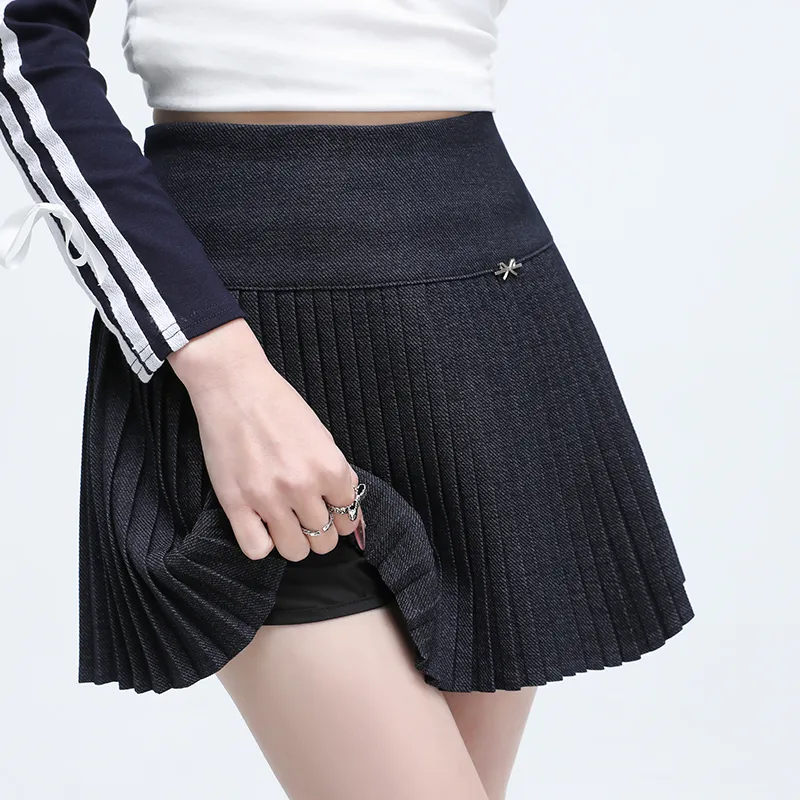 POPO.INFO Casual Short Skirts Women's Black-5