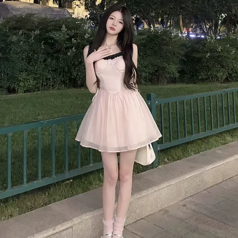 POPO.INFO Slip Dresses Women's Pink-2