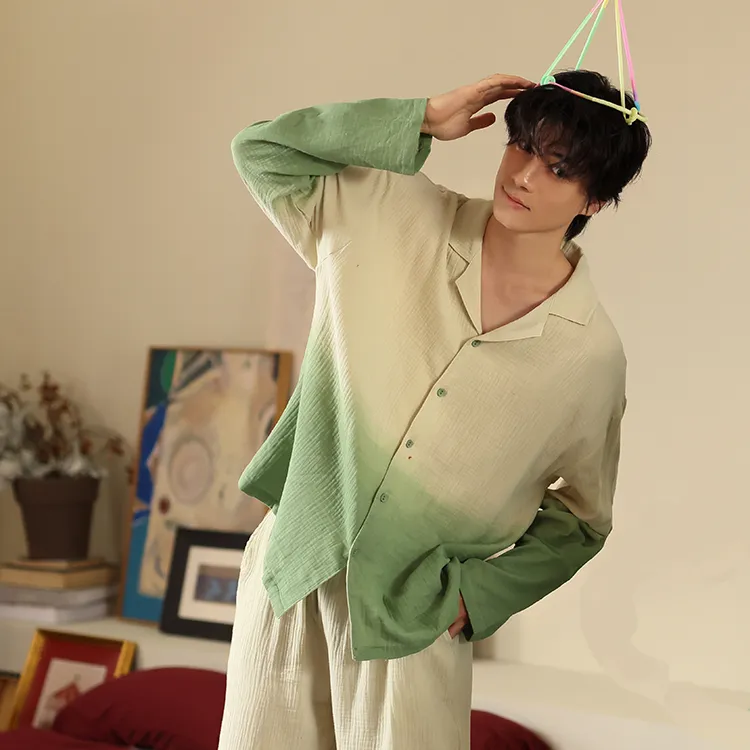 Fadaiqi Pajama Set Men's Pea Green-3
