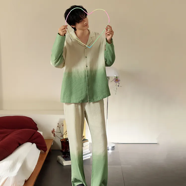 Fadaiqi Pajama Set Men's Pea Green-1