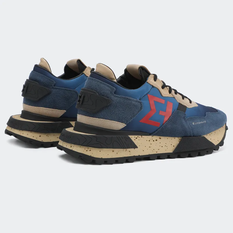 ELHANN.H Abrasion Resistant Low Top Casual Shoes Men's Blue-1