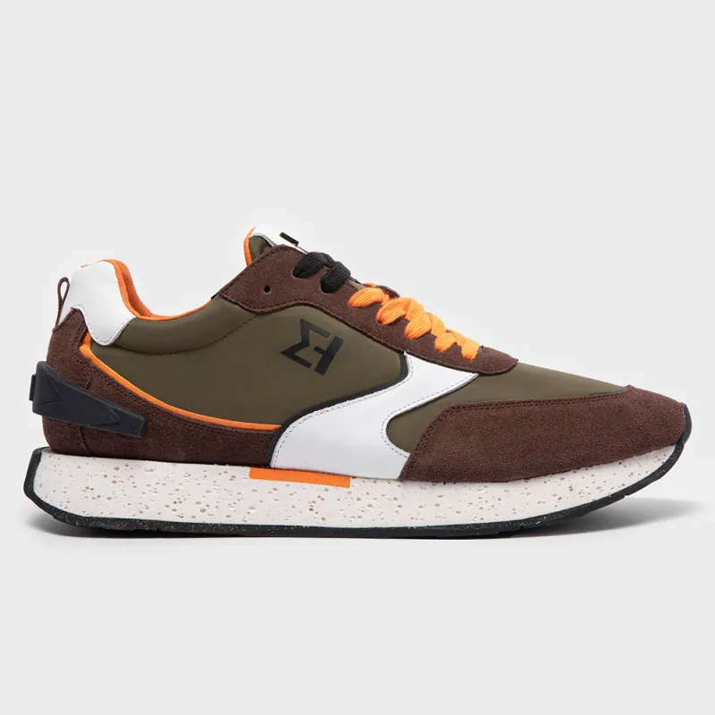 ELHANN.H Shock Absorbers With Abrasion Resistant And Slip Resistant Properties Low Top Casual Shoes Men's Umber-2