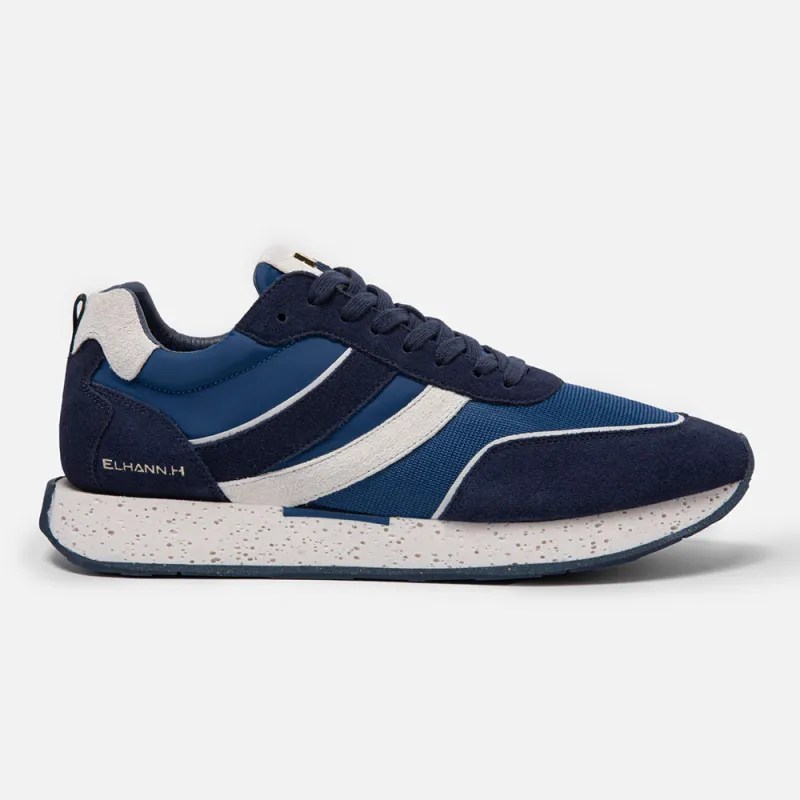 ELHANN.H Slip Resistant, Abrasion Resistant, Breathable Low Top Casual Shoes Men's Dark Blue-1