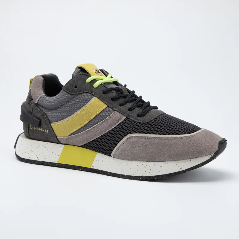 ELHANN.H Anti Slip Wear Resistant Mid Top Casual Shoes Men's-2