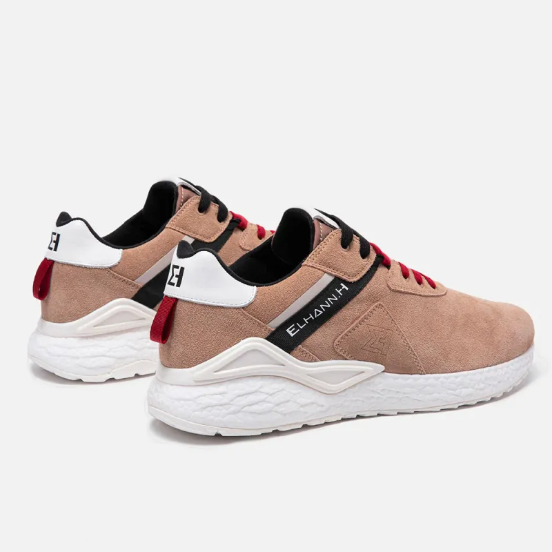ELHANN.H Slip Resistant, Abrasion Resistant, Breathable Low Top Casual Shoes Men's Tea Brown-1