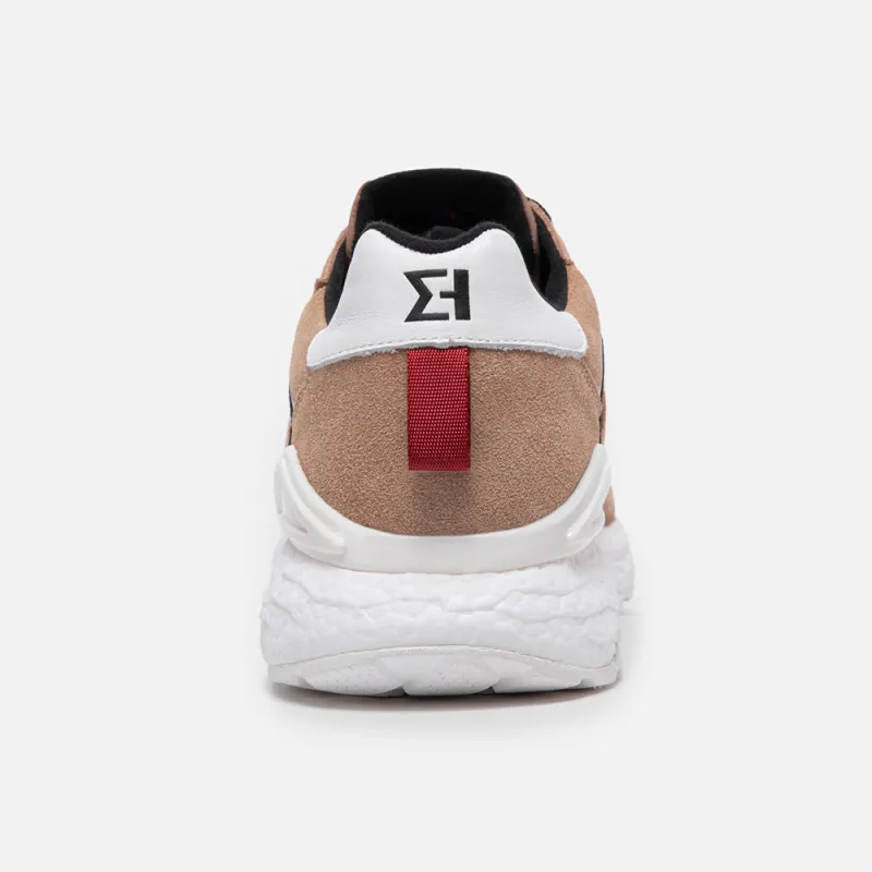 ELHANN.H Slip Resistant, Abrasion Resistant, Breathable Low Top Casual Shoes Men's Tea Brown-5