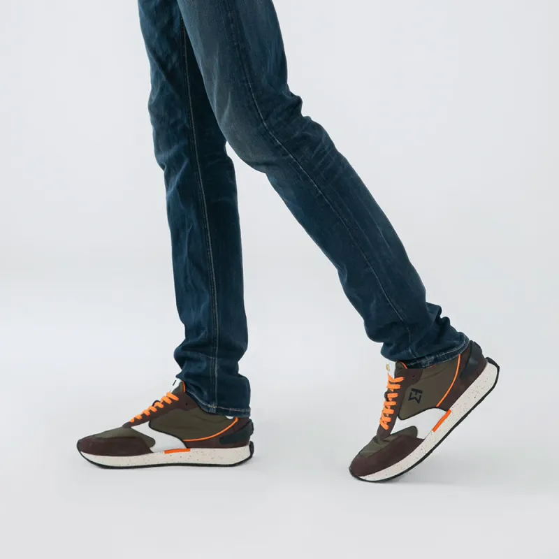 ELHANN.H Shock Absorbers With Abrasion Resistant And Slip Resistant Properties Low Top Casual Shoes Men's Umber-5