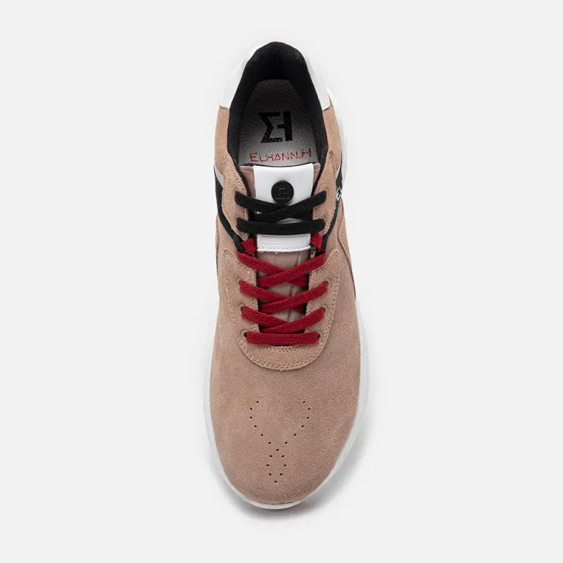 ELHANN.H Slip Resistant, Abrasion Resistant, Breathable Low Top Casual Shoes Men's Tea Brown-4