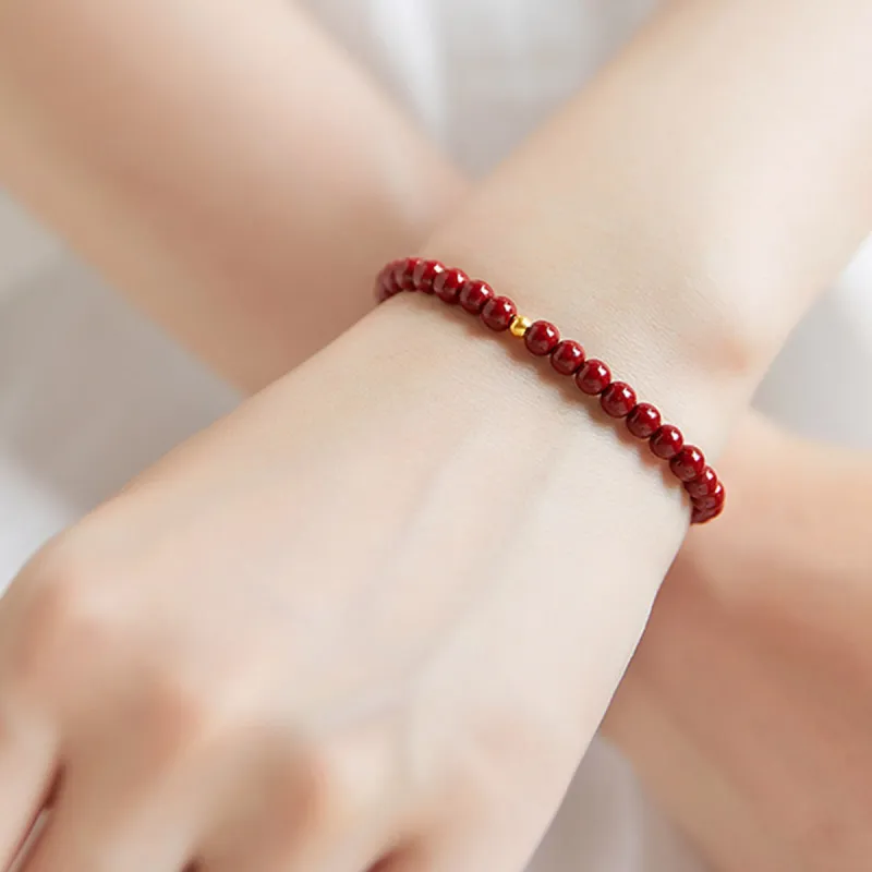 Full House Reconstructed Cinnabar Jade Bracelets Unisex-3