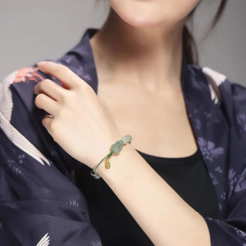 Full House Hetian Jade Hetian Jade Bracelets Unisex Pale Greenish White Jade-1