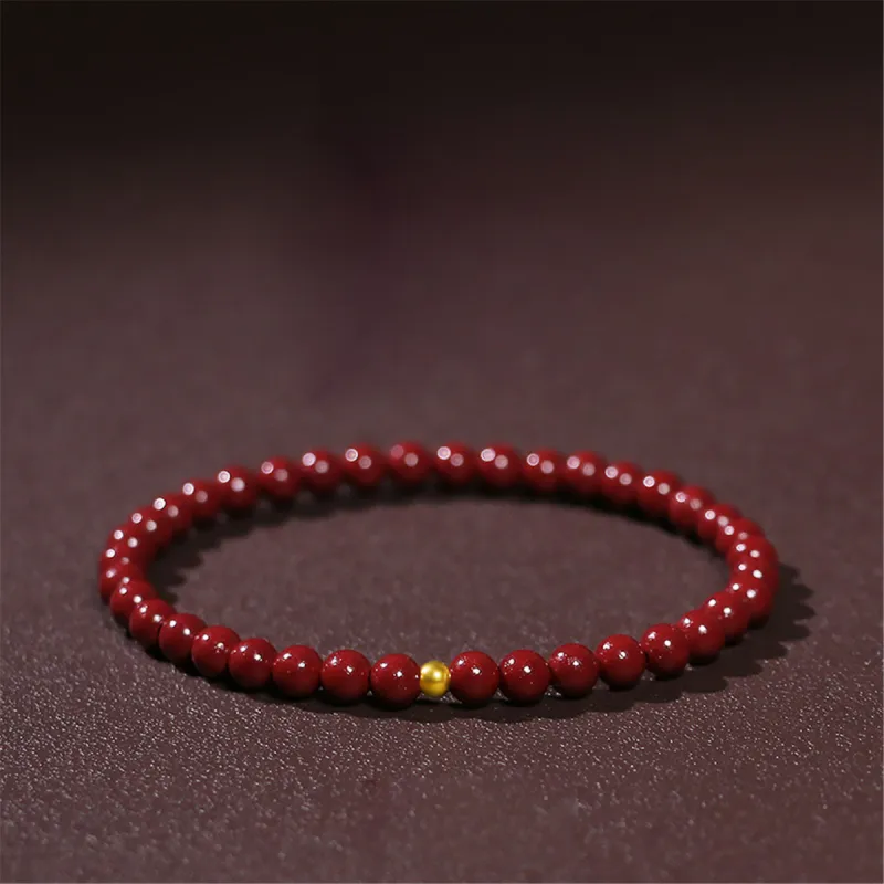Full House Reconstructed Cinnabar Jade Bracelets Unisex-8