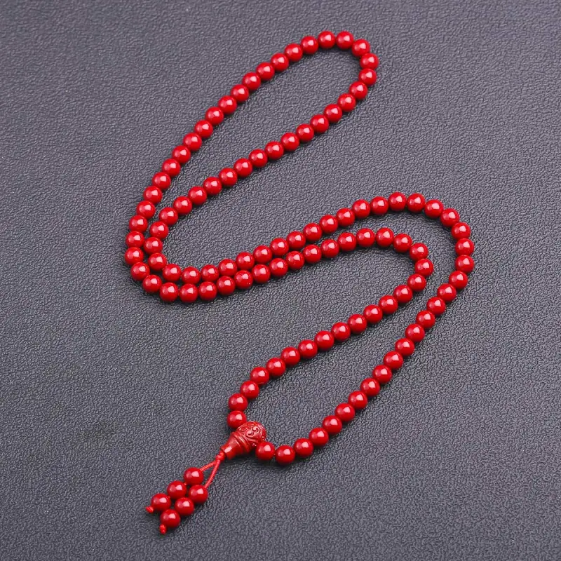 Full House Reconstructed Cinnabar Jade Bracelets Unisex-1