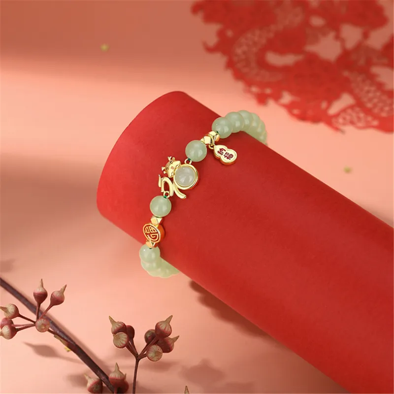 Full House Hetian Jade 925 Sterling Silver Bracelets Unisex Pale Greenish White Jade-2