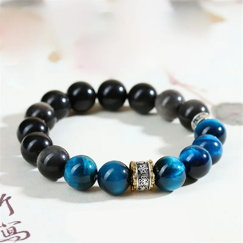 Full House Tiger's Eye Stone Bracelets Unisex-3