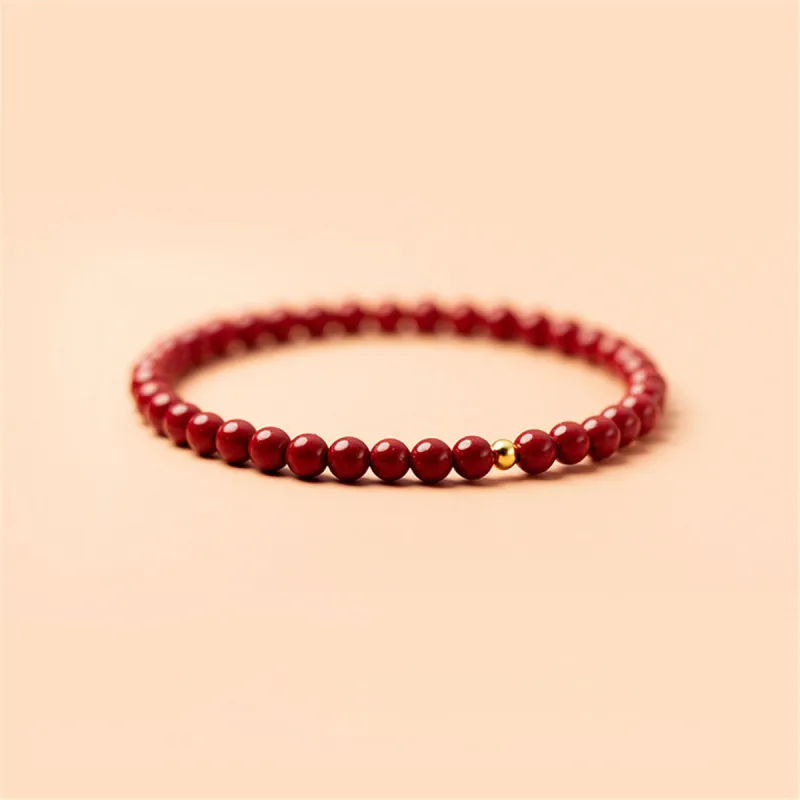 Full House Reconstructed Cinnabar Jade Bracelets Unisex-2