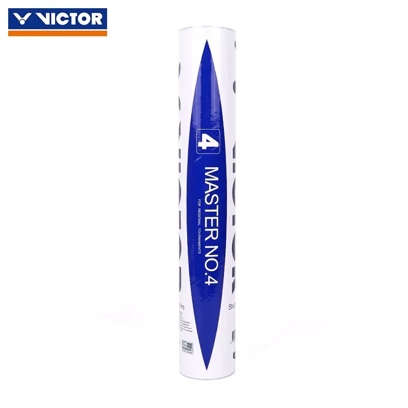 VICTOR Master Size 4 Goose Feather Shuttlecock 12 Pack Goose Feather Shuttlecocks-1