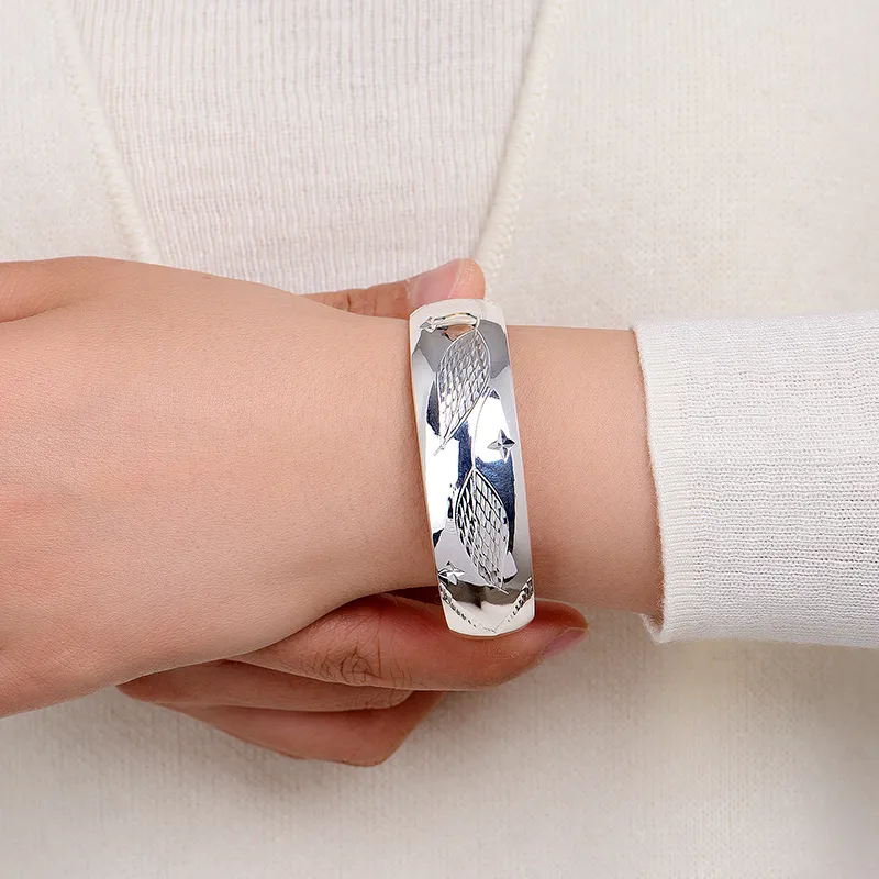Wear The Silver S999 Fine Silver Sterling Silver Bracelets Women's-4