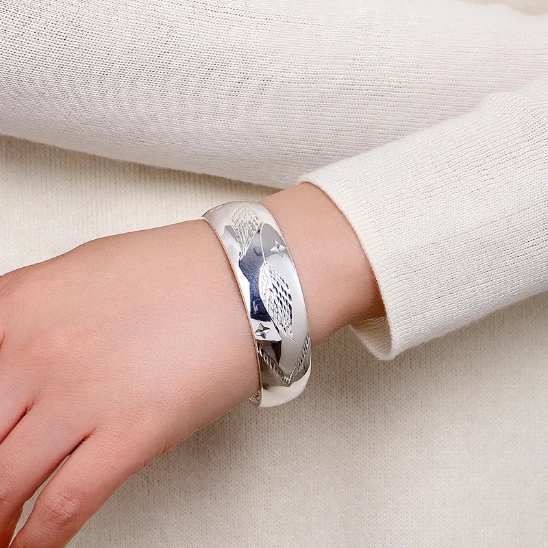 Wear The Silver S999 Fine Silver Sterling Silver Bracelets Women's-2