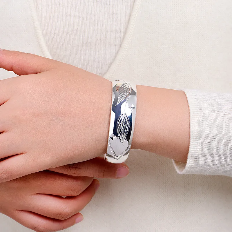 Wear The Silver S999 Fine Silver Sterling Silver Bracelets Women's-1