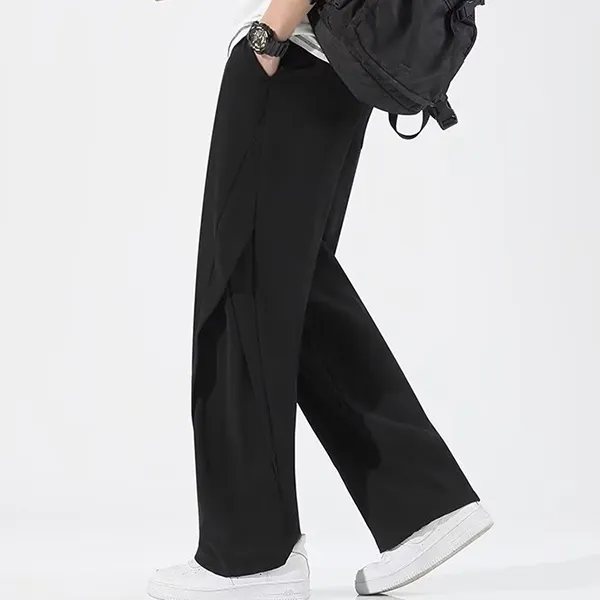 AMANDA BY Casual Pants Summer Unisex Black-4