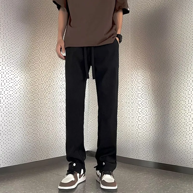 AMANDA BY Casual Pants Summer Men's Black-4