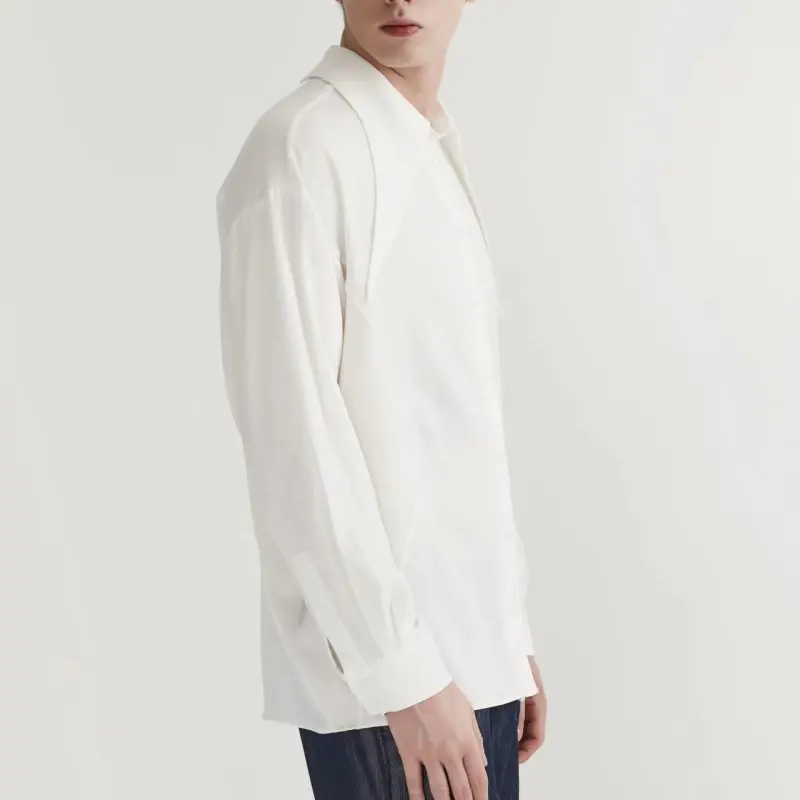AMANDA BY Long Sleeved Shirts Unisex White-3