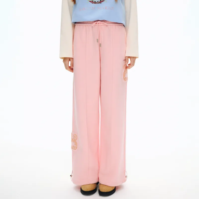 CALMMIND Knitted Sweatpants Unisex Pink-2