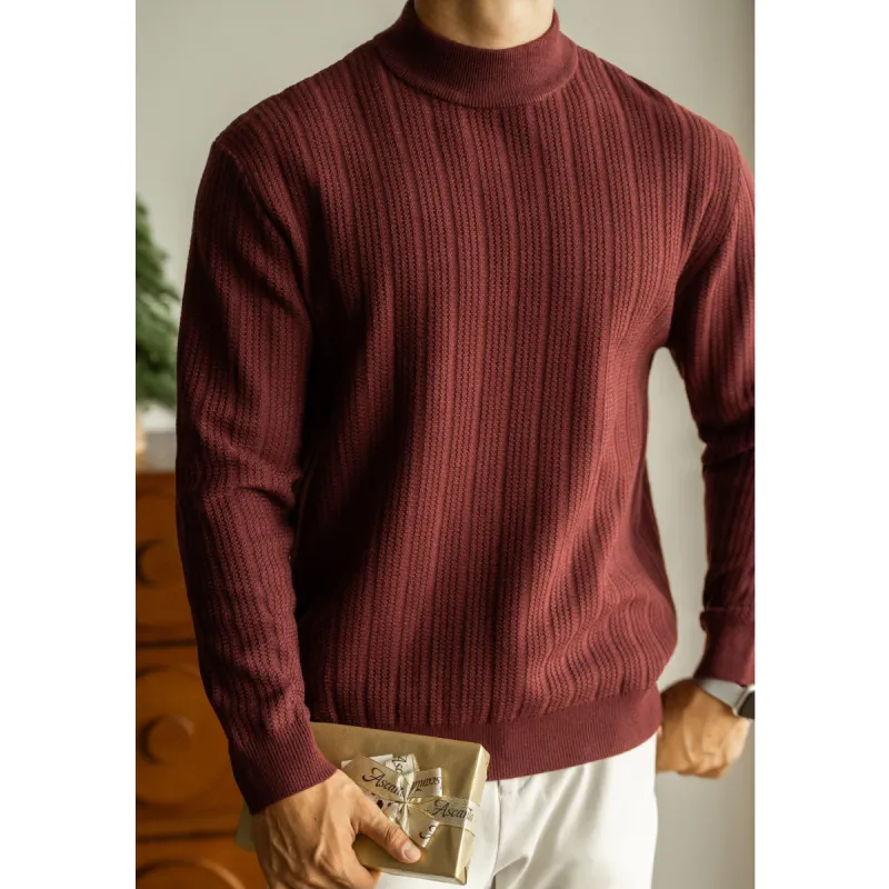 UBV Half Turtleneck Sweater Men's-3