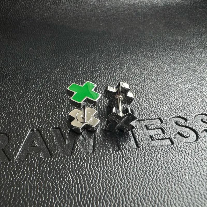 RAWNESS Titanium Steel Stud Earrings Unisex-3