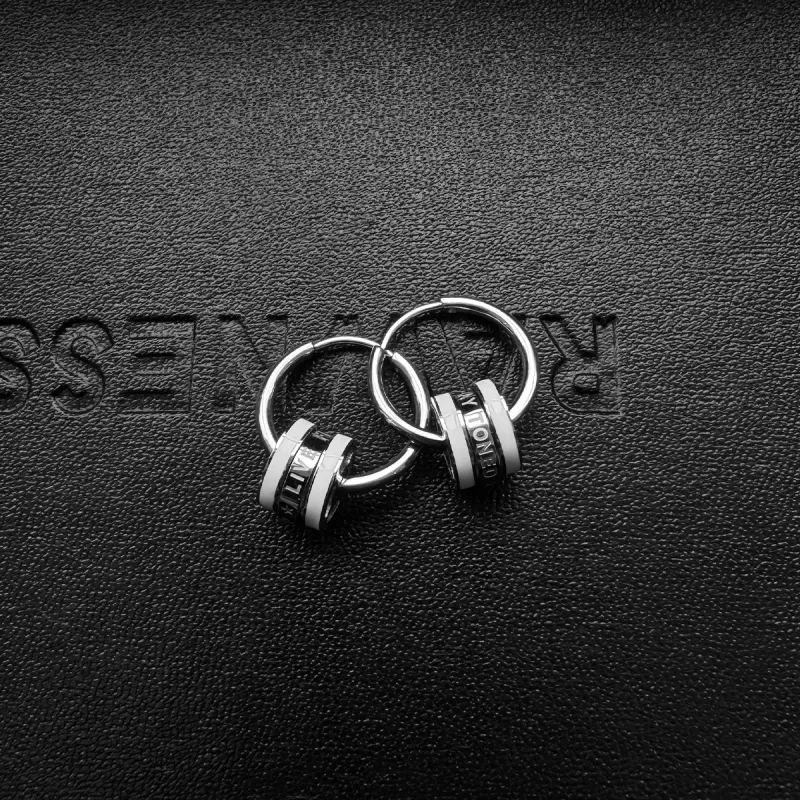 RAWNESS Titanium Steel Stud Earrings Men's-6
