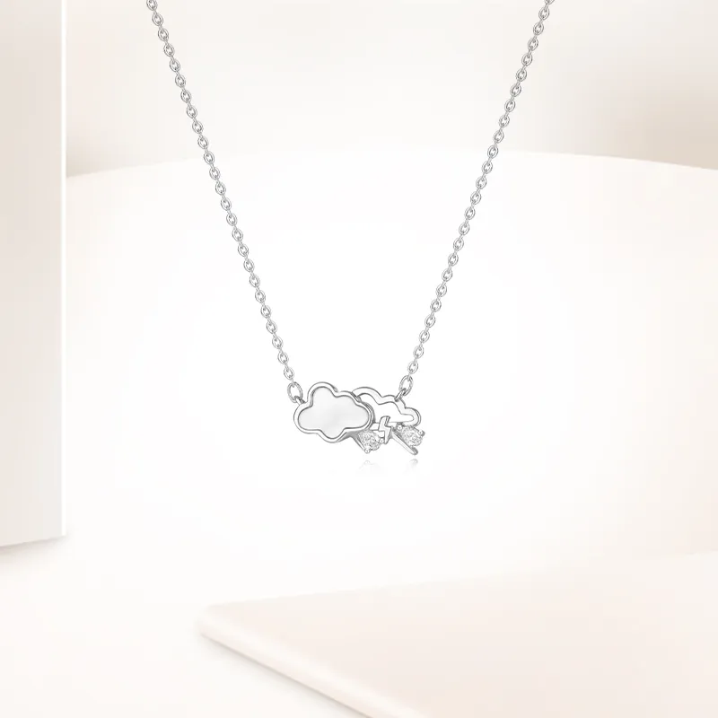 Fan Xing As Season 999 Fine Silver Necklaces Women's-5