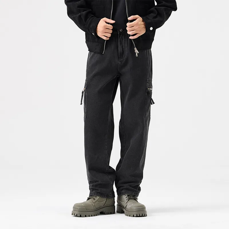 SONGS ALONG Jeans Unisex Black-3