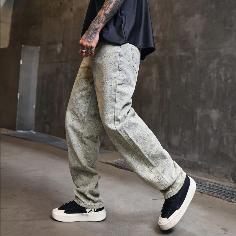 SONGS ALONG Jeans Unisex Blue-4