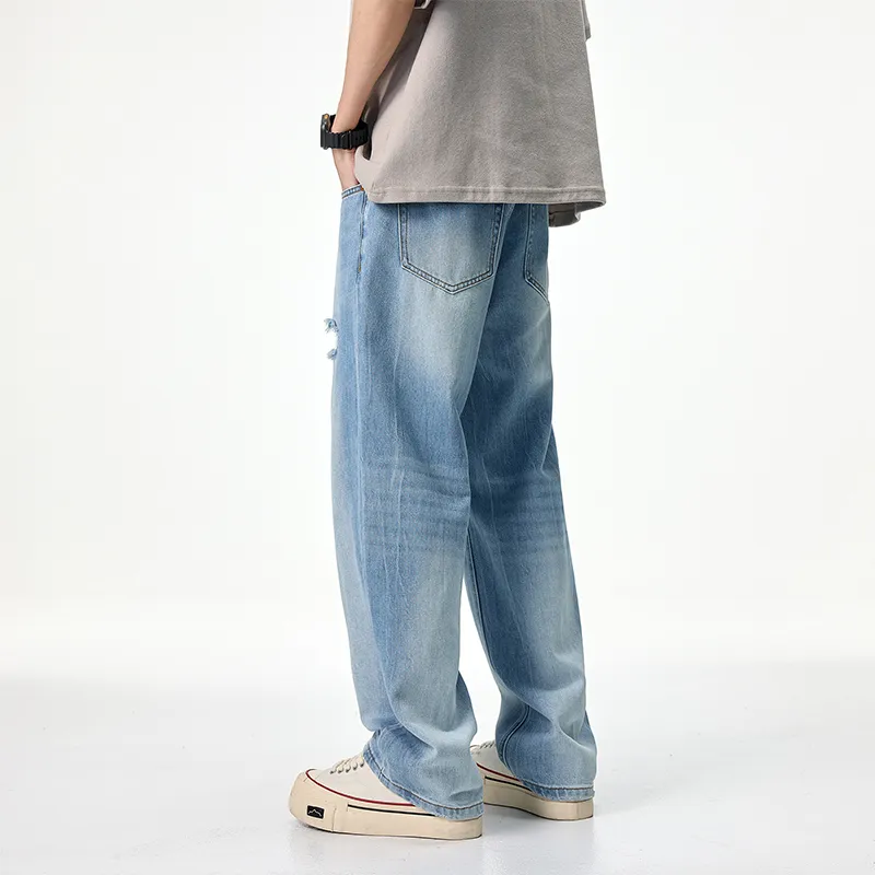 SONGS ALONG Jeans Unisex Colorful Blue-6