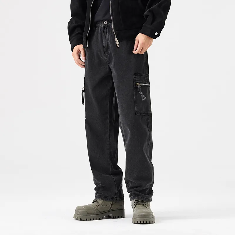 SONGS ALONG Jeans Unisex Black-4