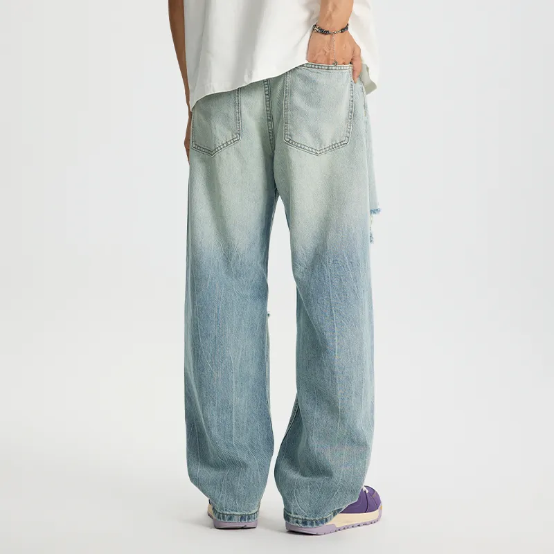 SONGS ALONG Jeans Unisex Peacock Blue-4