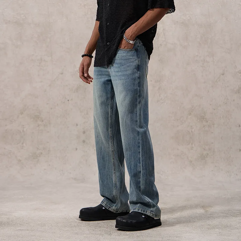 SONGS ALONG Jeans Unisex Light Blue-5