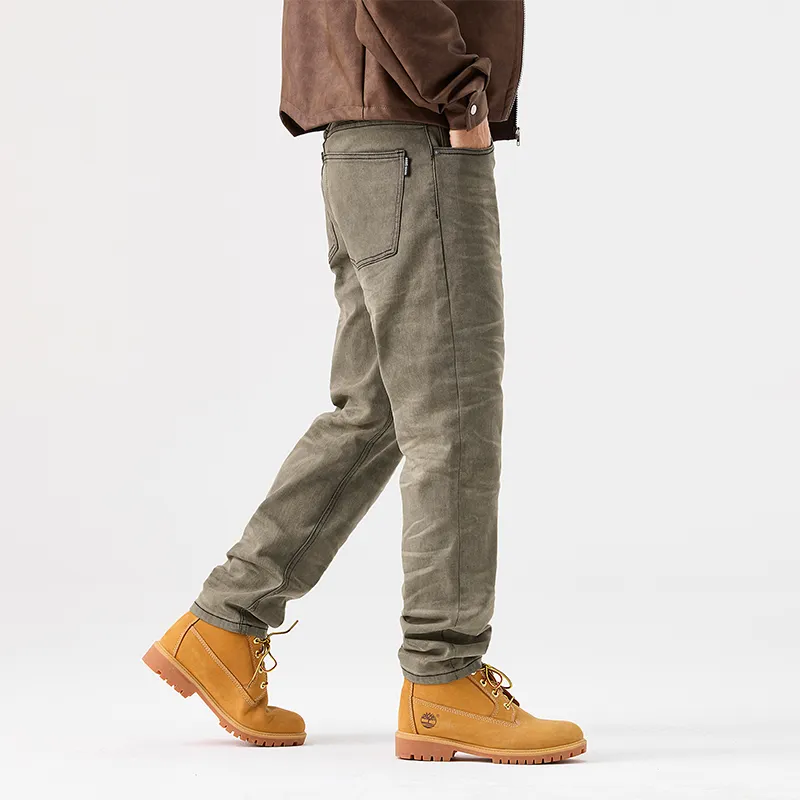 SONGS ALONG Jeans Unisex Yellow-6