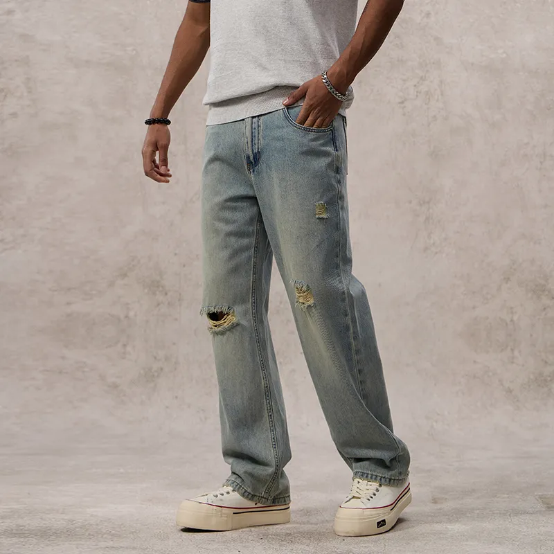 SONGS ALONG Jeans Unisex Light Blue-2