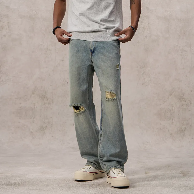 SONGS ALONG Jeans Unisex Light Blue-3